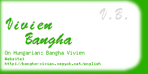 vivien bangha business card